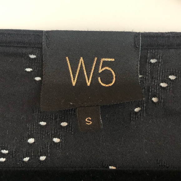 Anthropologie W5 Black Eyelet Flutter Sleeve Short Sleeve Top, Size Small - Picture 3 of 5